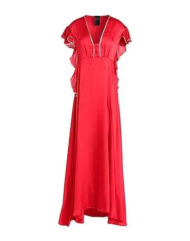 Red Cotton twill Long dress