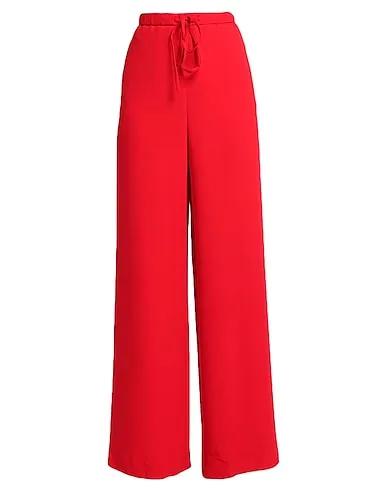 Red Crêpe Casual pants