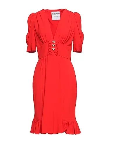 Red Crêpe Elegant dress
