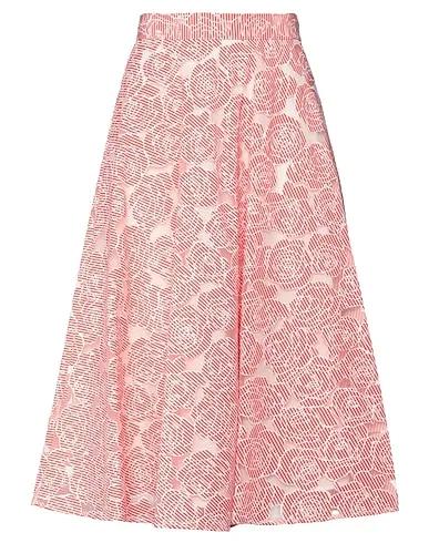 Red Crêpe Midi skirt