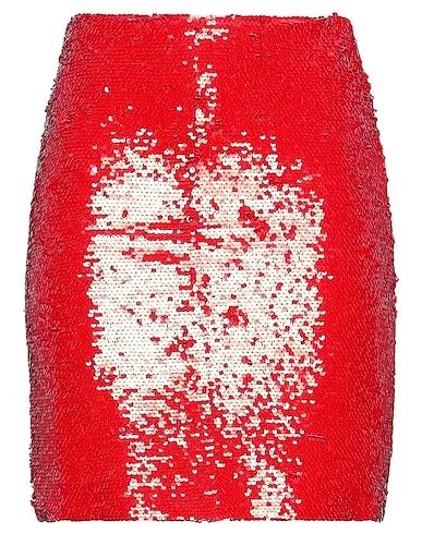 Red Crêpe Mini skirt
