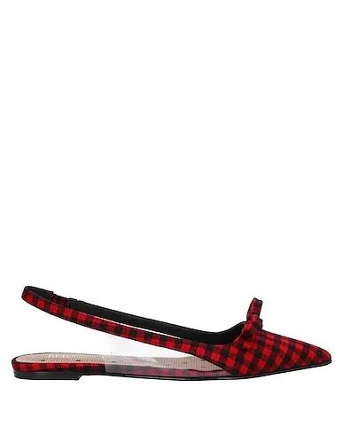Red Flannel Ballet flats