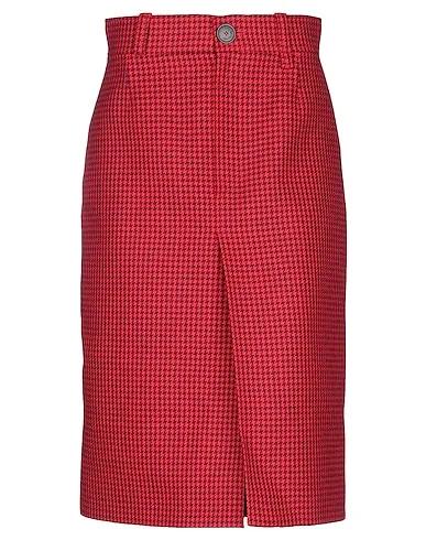 Red Flannel Midi skirt