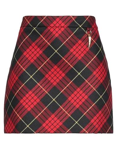 Red Flannel Mini skirt