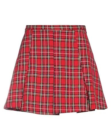 Red Flannel Mini skirt