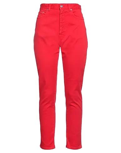 Red Gabardine Casual pants