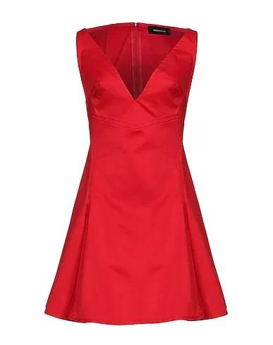 Red Gabardine Short dress