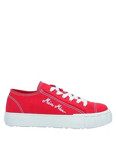 Red Gabardine Sneakers