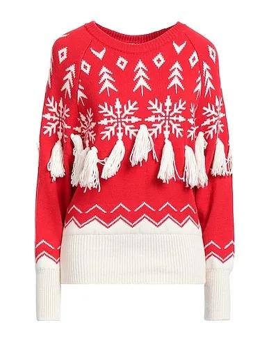 Red Jacquard Sweater