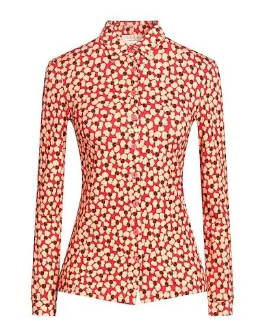 Red Jersey Floral shirts & blouses