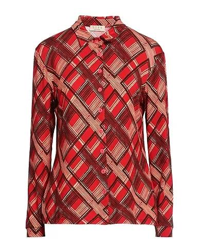 Red Jersey Patterned shirts & blouses
