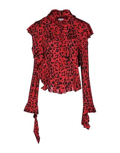 Red Jersey Patterned shirts & blouses