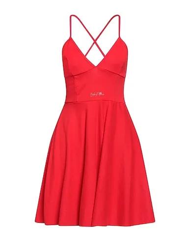 Red Jersey Short dress