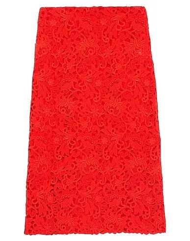 Red Knitted Midi skirt