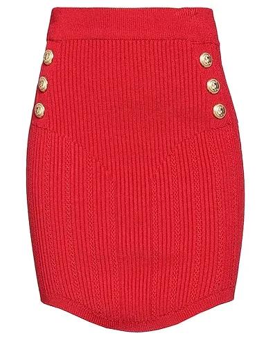 Red Knitted Mini skirt