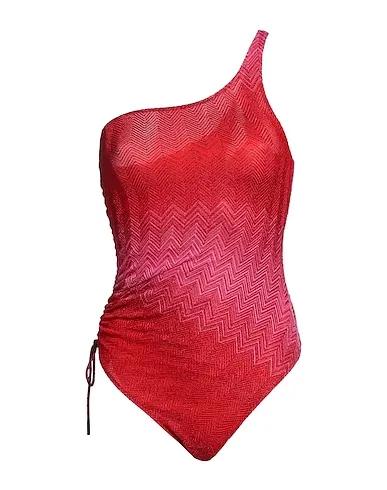 Red Knitted One-piece swimsuits