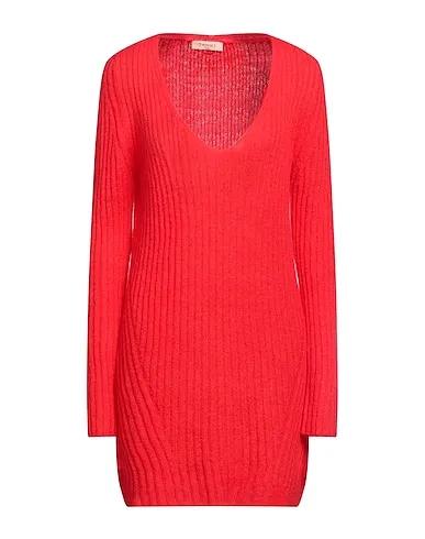 Red Knitted Short dress