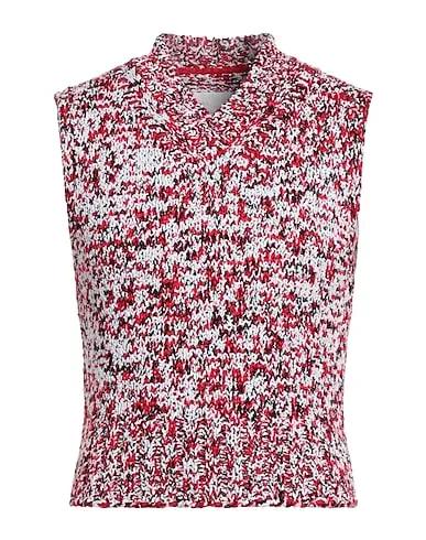 Red Knitted Sleeveless sweater
