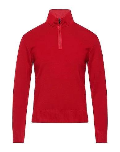 Red Knitted Sweater with zip