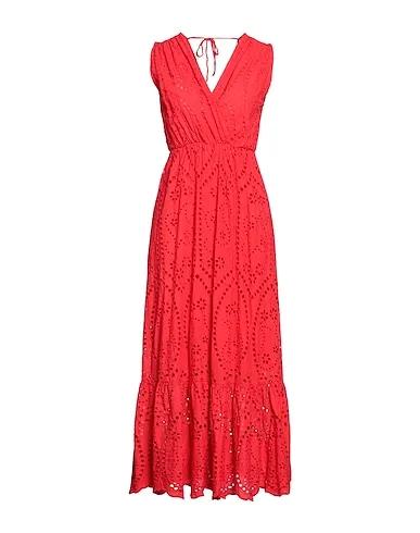Red Lace Midi dress