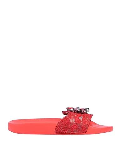 Red Lace Sandals
