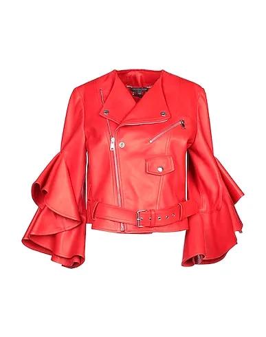 Red Leather Biker jacket