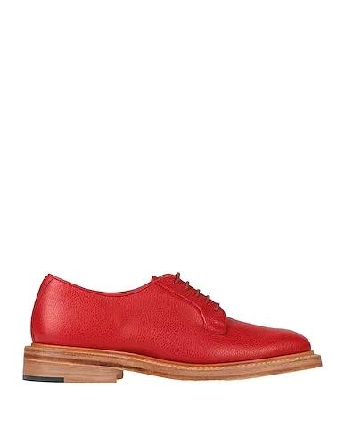 Red Leather Laced shoes