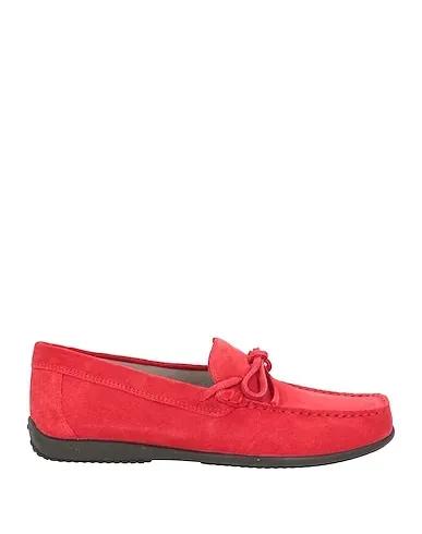 Red Leather Loafers