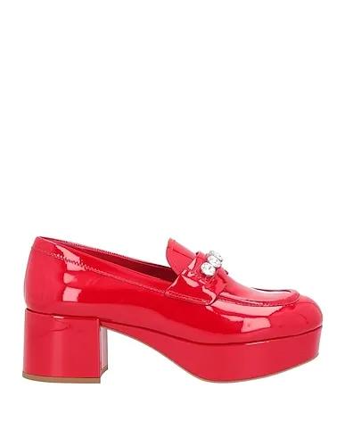 Red Leather Loafers