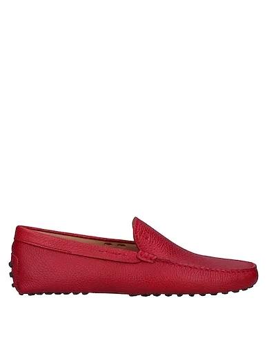 Red Leather Loafers
