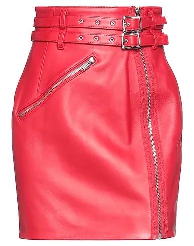 Red Leather Mini skirt