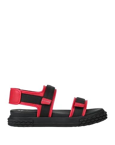 Red Leather Sandals