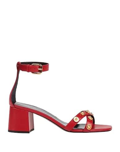 Red Leather Sandals
