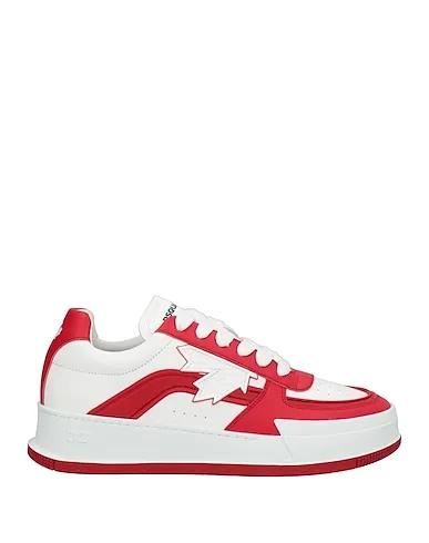 Red Leather Sneakers