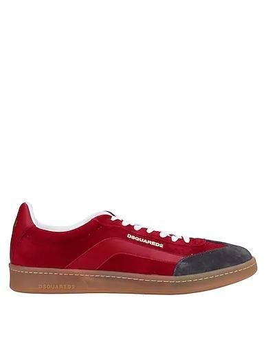 Red Leather Sneakers