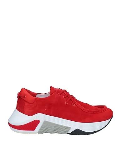 Red Leather Sneakers