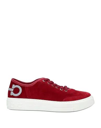 Red Leather Sneakers