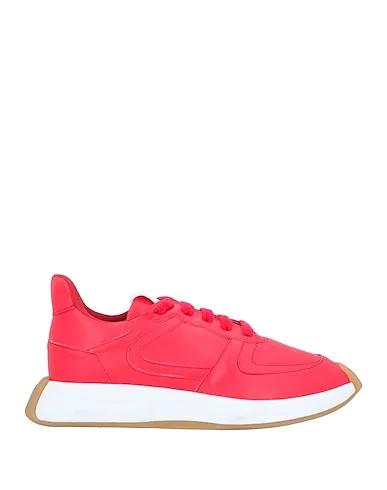Red Leather Sneakers