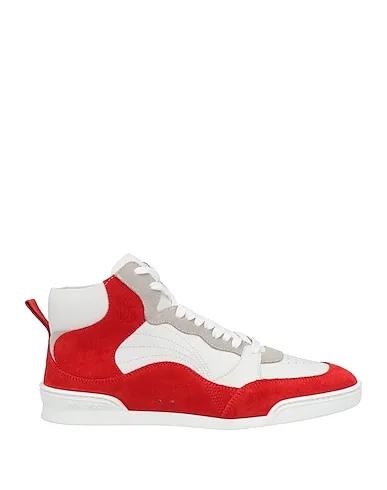 Red Leather Sneakers