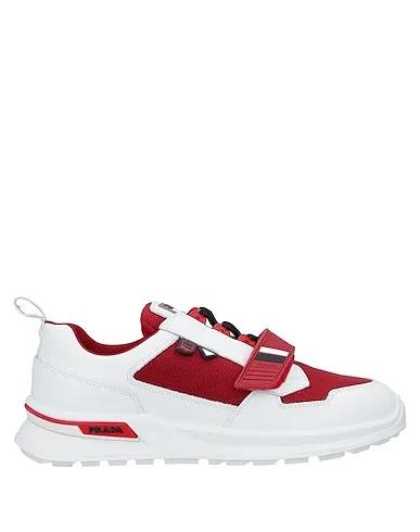 Red Leather Sneakers