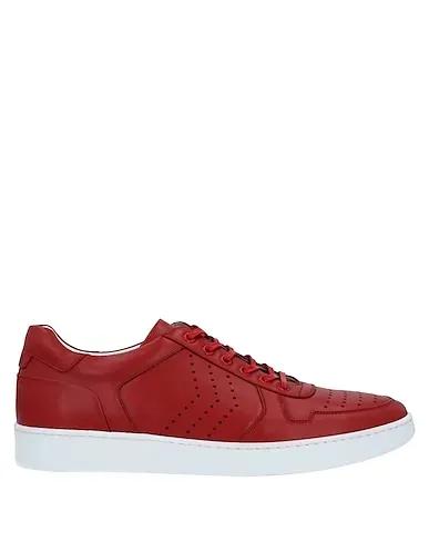 Red Leather Sneakers