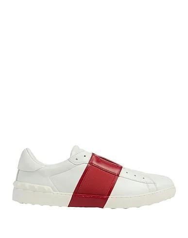 Red Leather Sneakers