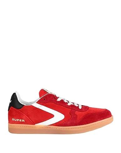 Red Leather Sneakers