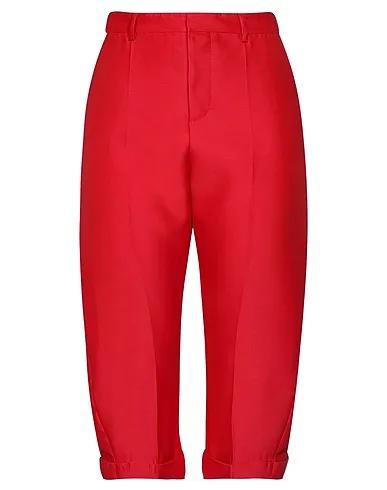 Red Organza Cropped pants & culottes