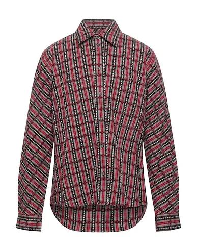Red Plain weave Checked shirt