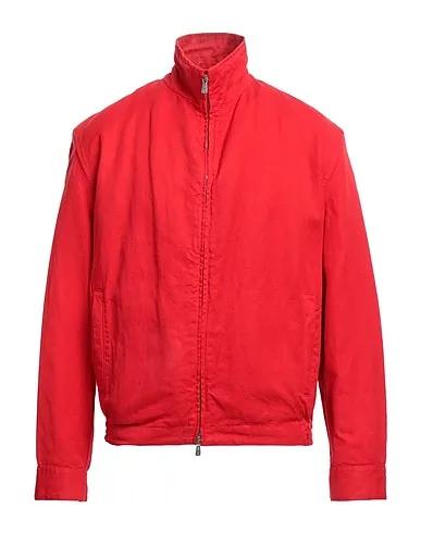 Red Plain weave Jacket