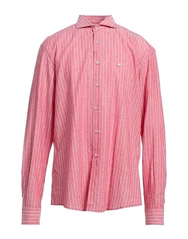 Red Plain weave Linen shirt