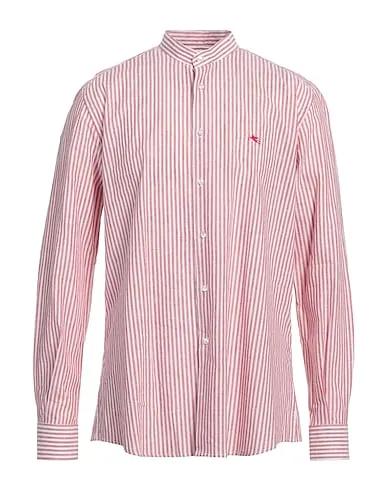 Red Plain weave Linen shirt