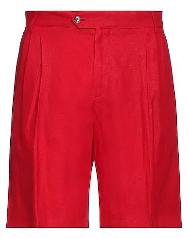 Red Plain weave Shorts & Bermuda