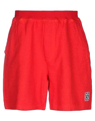 Red Plain weave Shorts & Bermuda